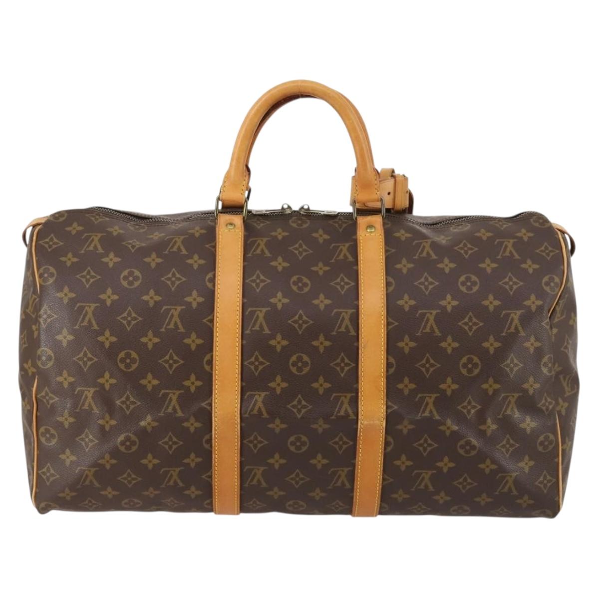 LOUIS VUITTON Monogram Keepall 50 Boston Bag M41426 LV Auth 144983