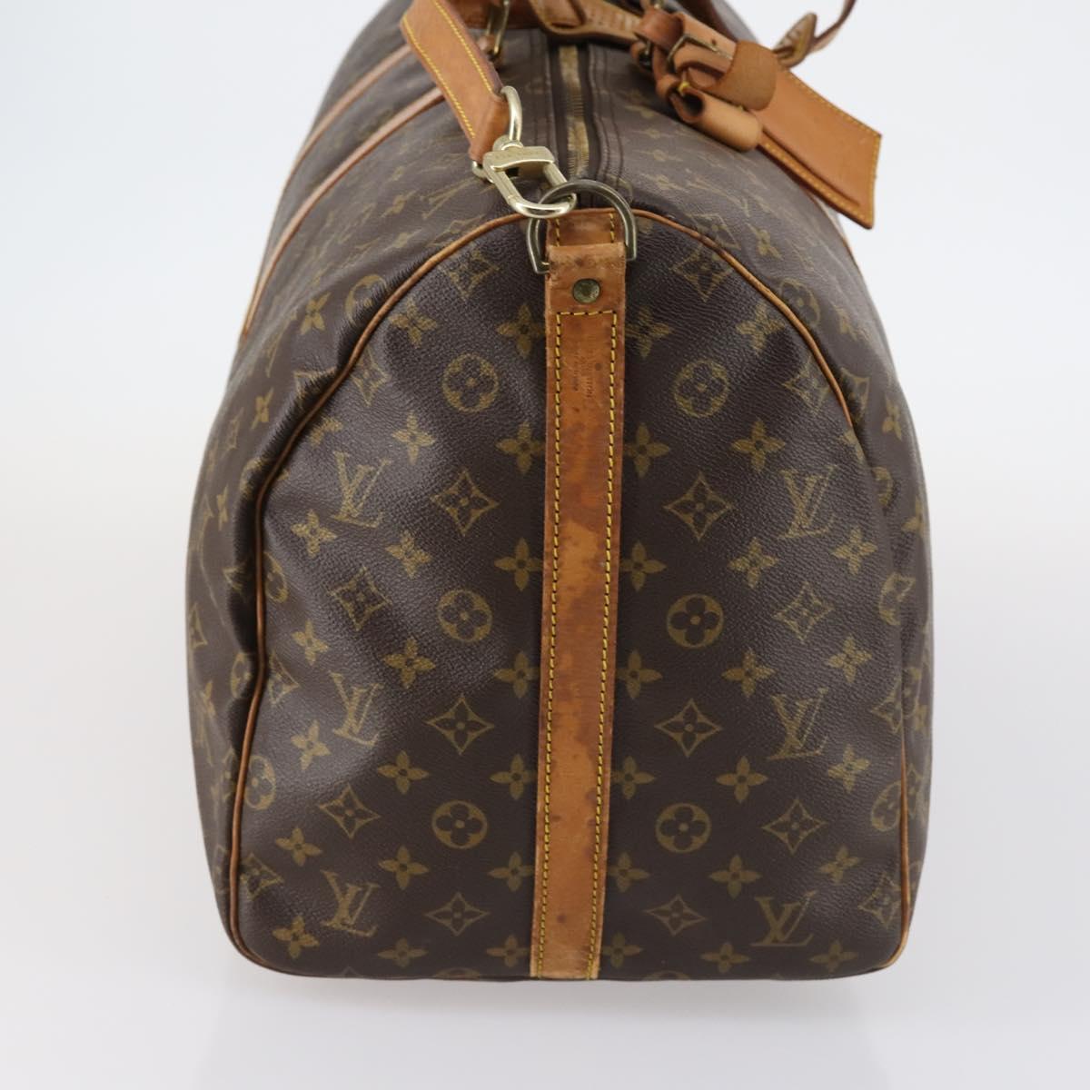 LOUIS VUITTON Monogram Keepall Bandouliere 55 Boston Bag M41414 LV Auth 144984