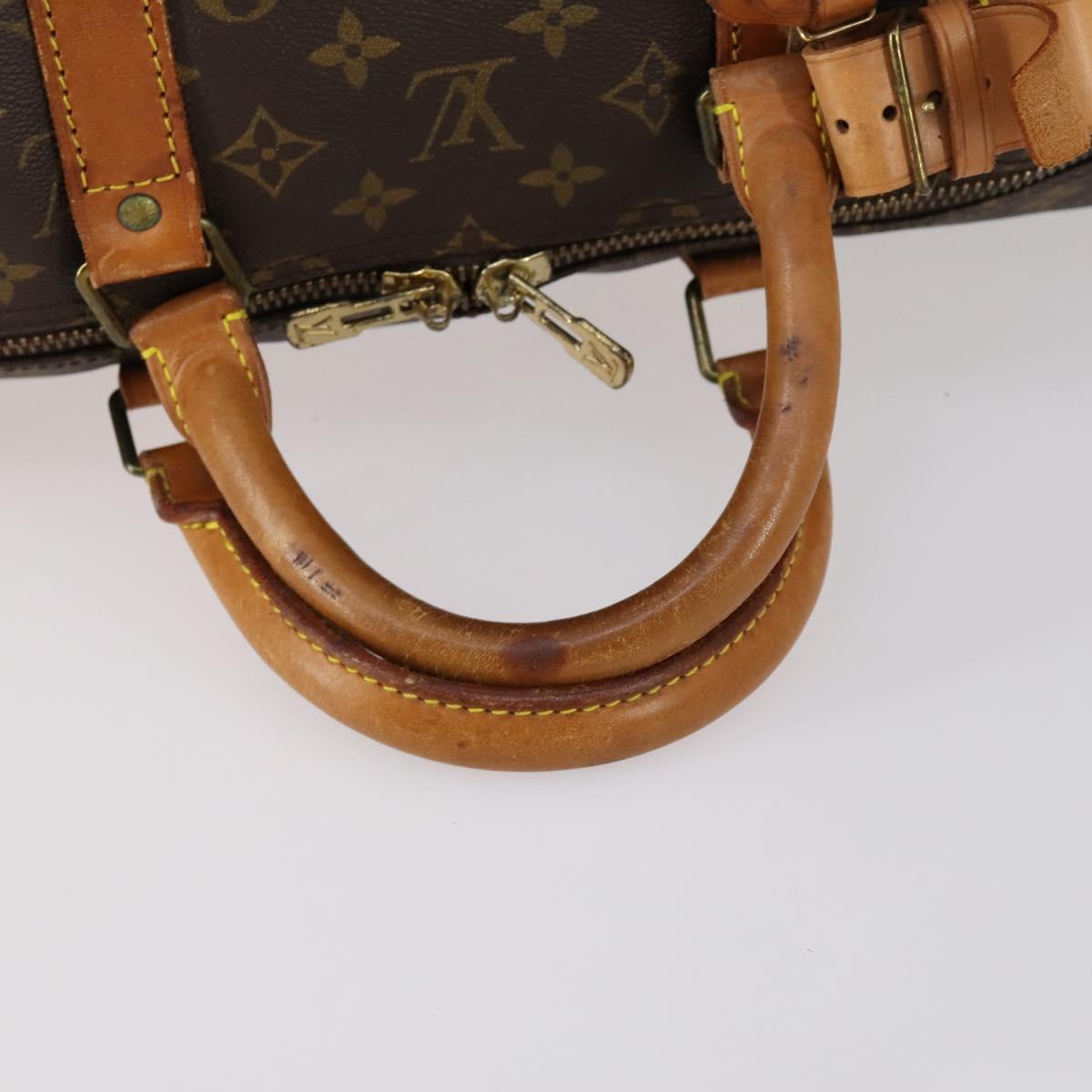 LOUIS VUITTON Monogram Keepall Bandouliere 55 Boston Bag M41414 LV Auth 144984