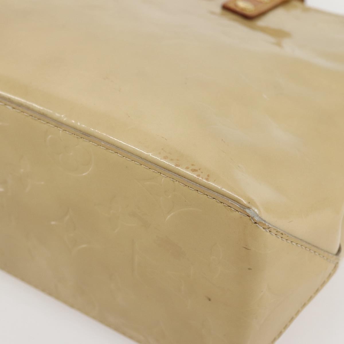 LOUIS VUITTON Monogram Vernis Reade PM Hand Bag Beige M91334 LV Auth 144987