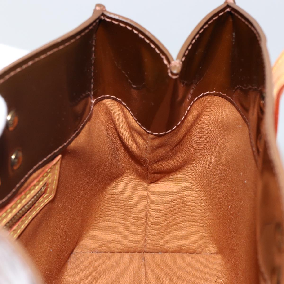 LOUIS VUITTON Monogram Vernis Reade PM Hand Bag Bronze M91146 LV Auth 144988