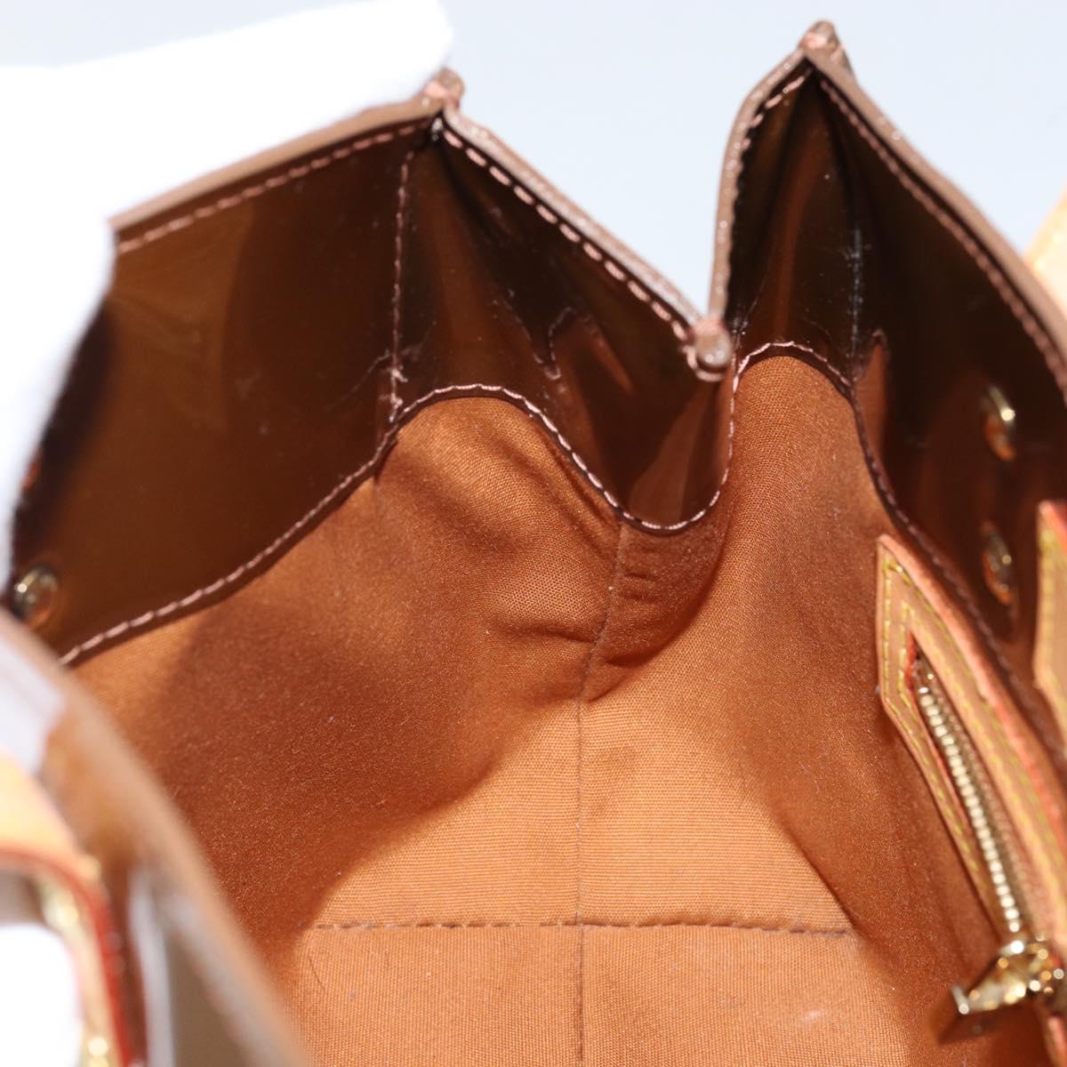 LOUIS VUITTON Monogram Vernis Reade PM Hand Bag Bronze M91146 LV Auth 144988