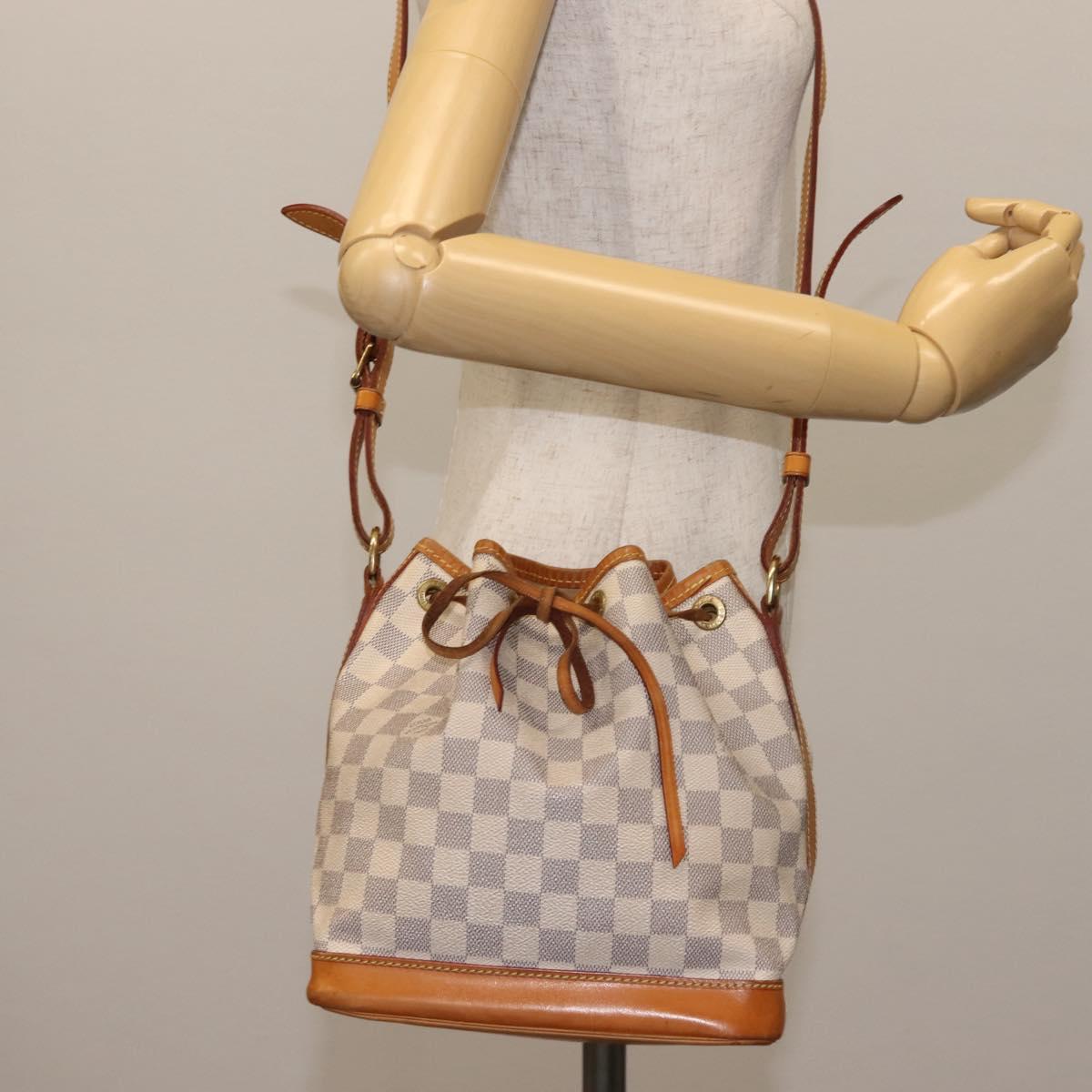 LOUIS VUITTON Damier Azur Noe BB Shoulder Bag N41220 LV Auth 144999
