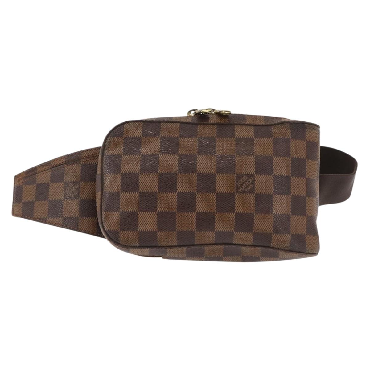 LOUIS VUITTON Damier Ebene Geronimos Shoulder Bag N51994 LV Auth 145000