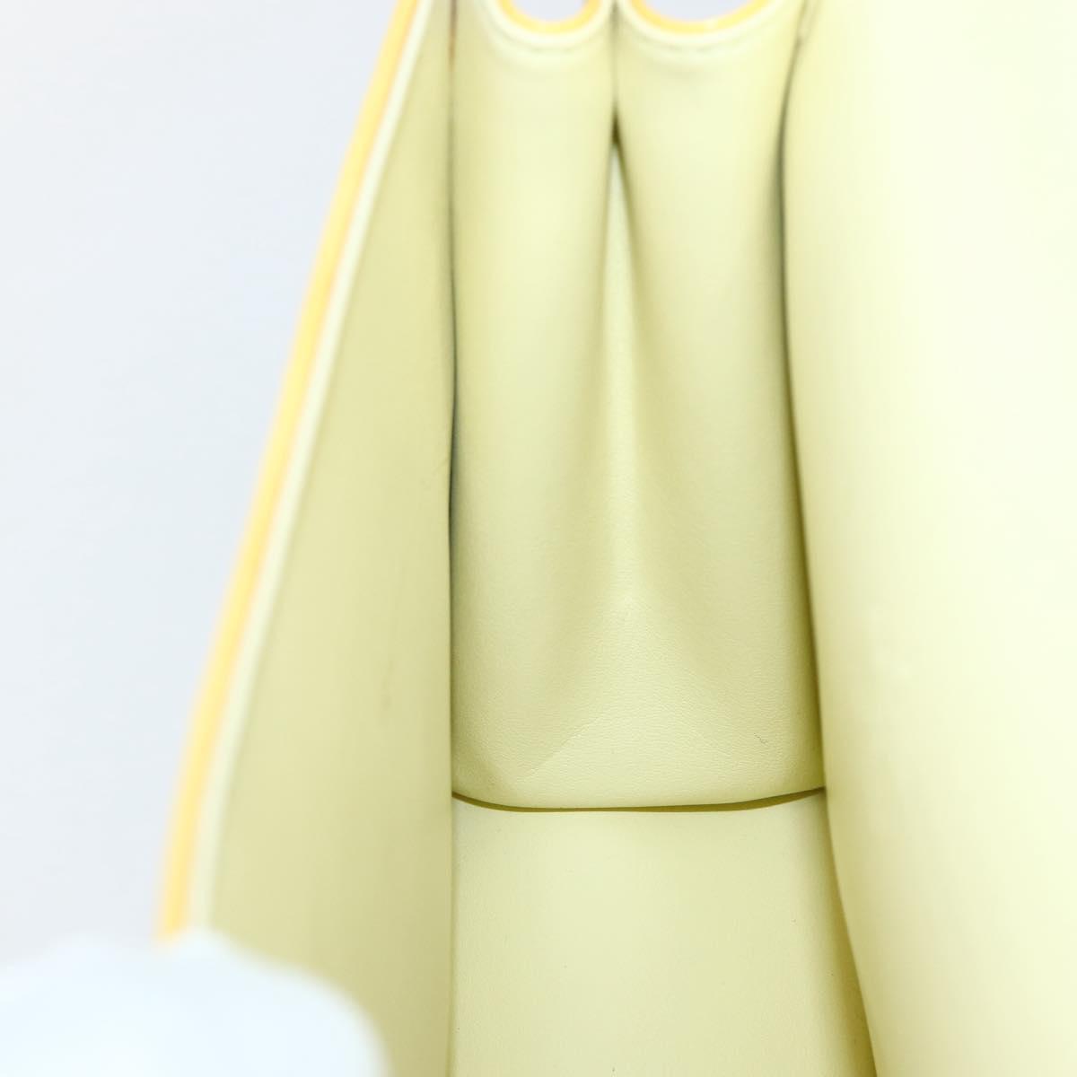 LOUIS VUITTON Monogram Vernis Spring Street Bag Lime Yellow M91068 Auth 145004