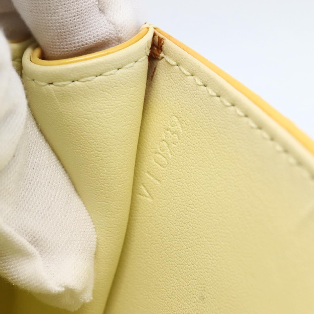 LOUIS VUITTON Monogram Vernis Spring Street Bag Lime Yellow M91068 Auth 145004