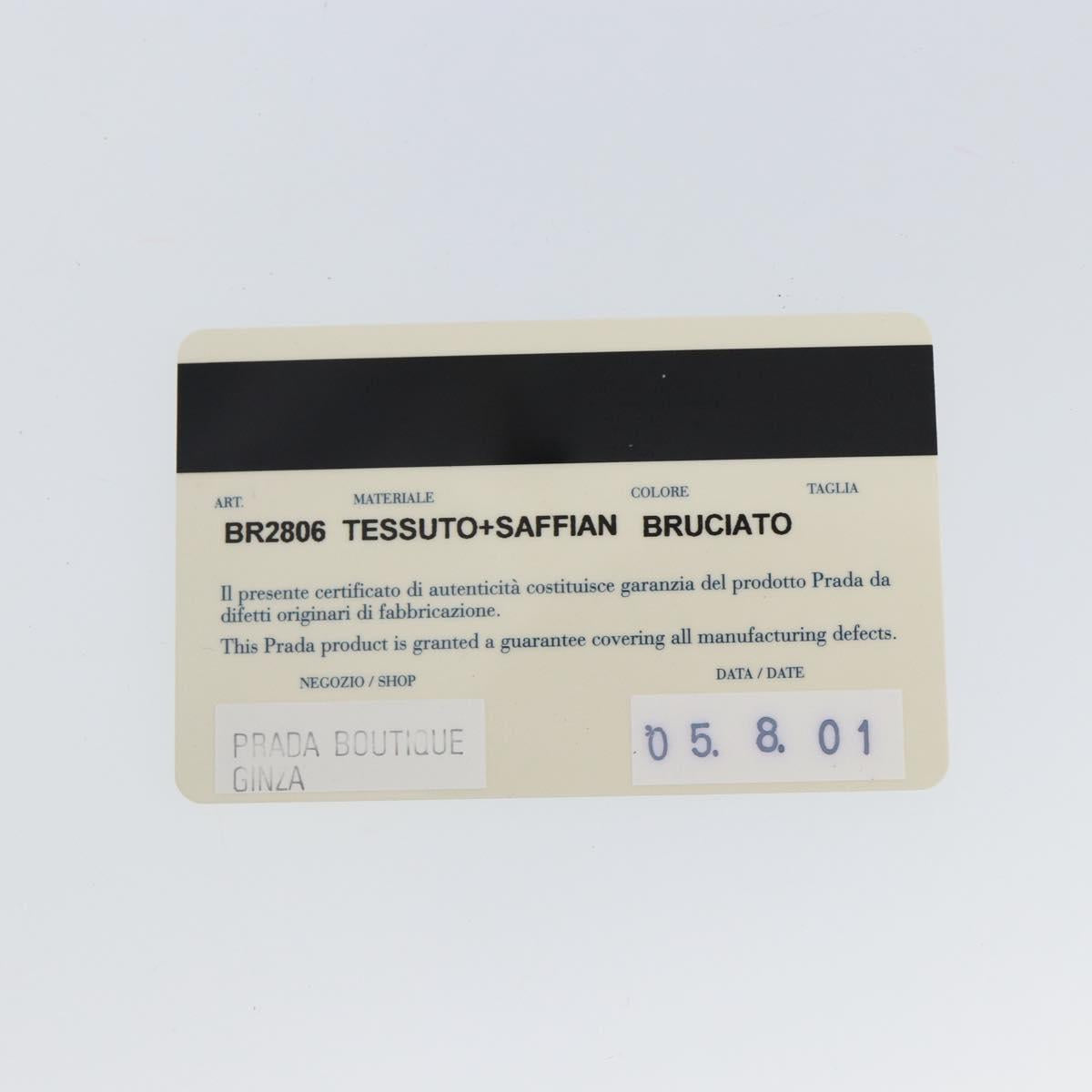 PRADA Shoulder Bag Nylon Khaki Silver Auth 145010