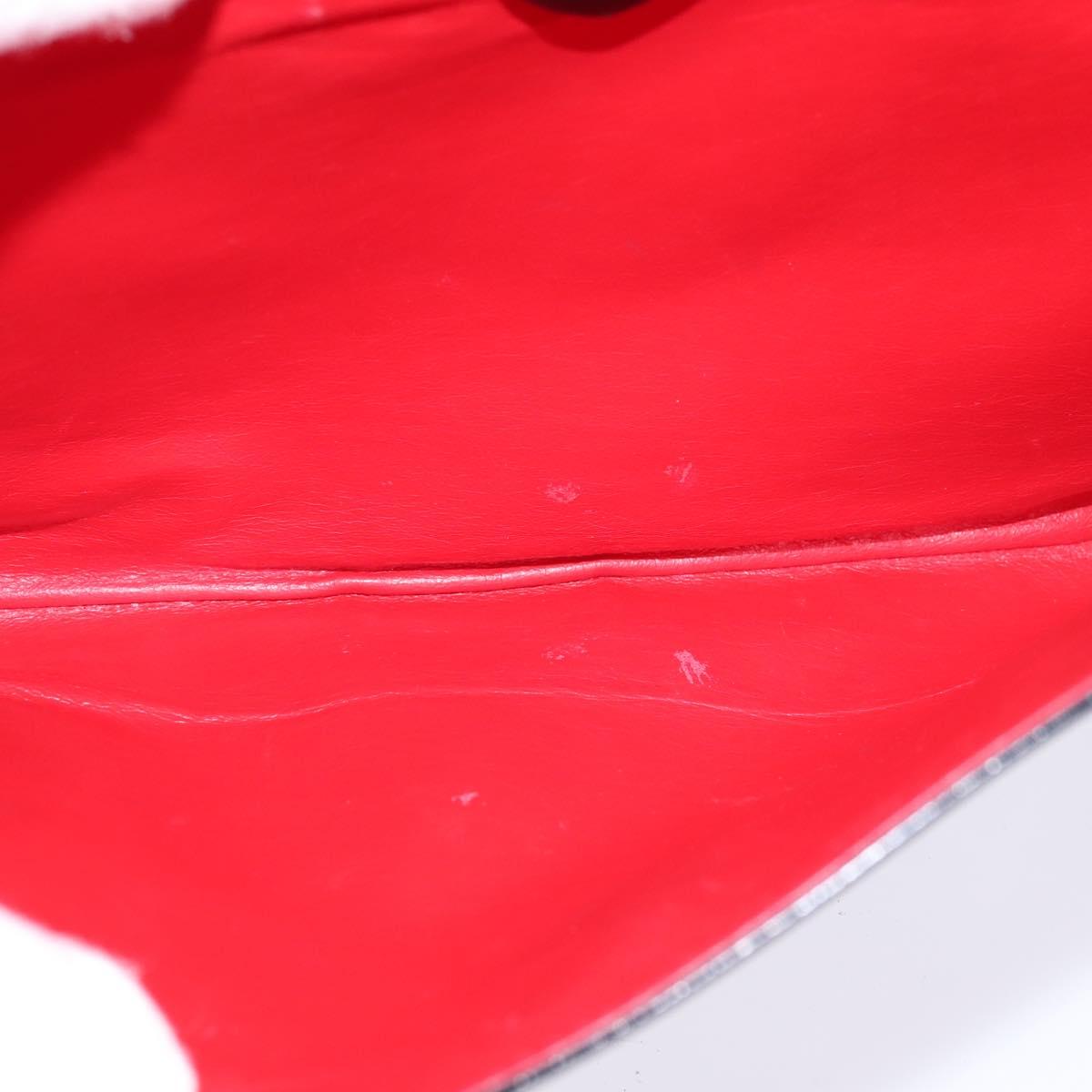 CELINE Circle Shoulder Bag Leather Black Gold Auth 145014