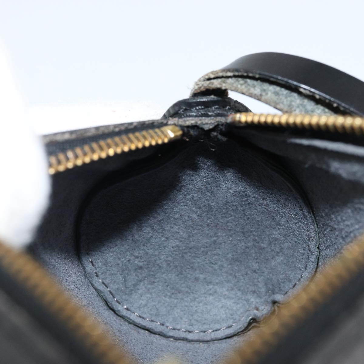 LOUIS VUITTON Epi Soufflot Pouch Black LV Auth 145034