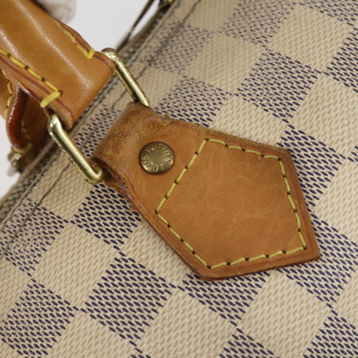 LOUIS VUITTON Damier Azur Speedy Bandouliere 25 Hand Bag N41000 LV Auth 145036