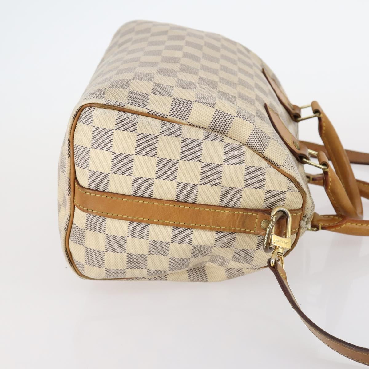 LOUIS VUITTON Damier Azur Speedy Bandouliere 25 Hand Bag N41000 LV Auth 145036
