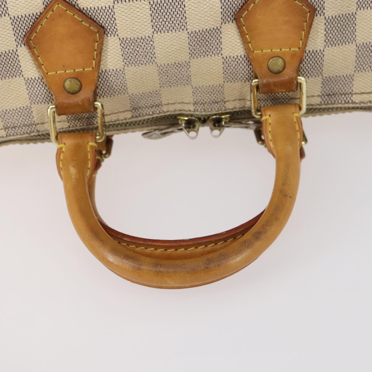 LOUIS VUITTON Damier Azur Speedy Bandouliere 25 Hand Bag N41000 LV Auth 145036