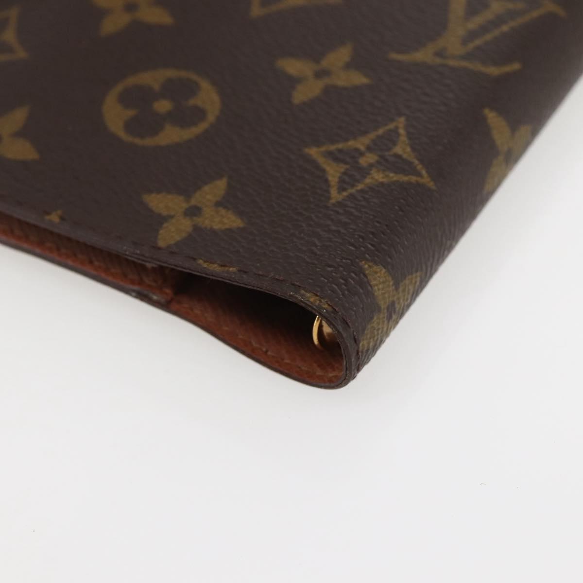 LOUIS VUITTON Monogram Agenda PM Day Planner Cover R20005 LV Auth 145053