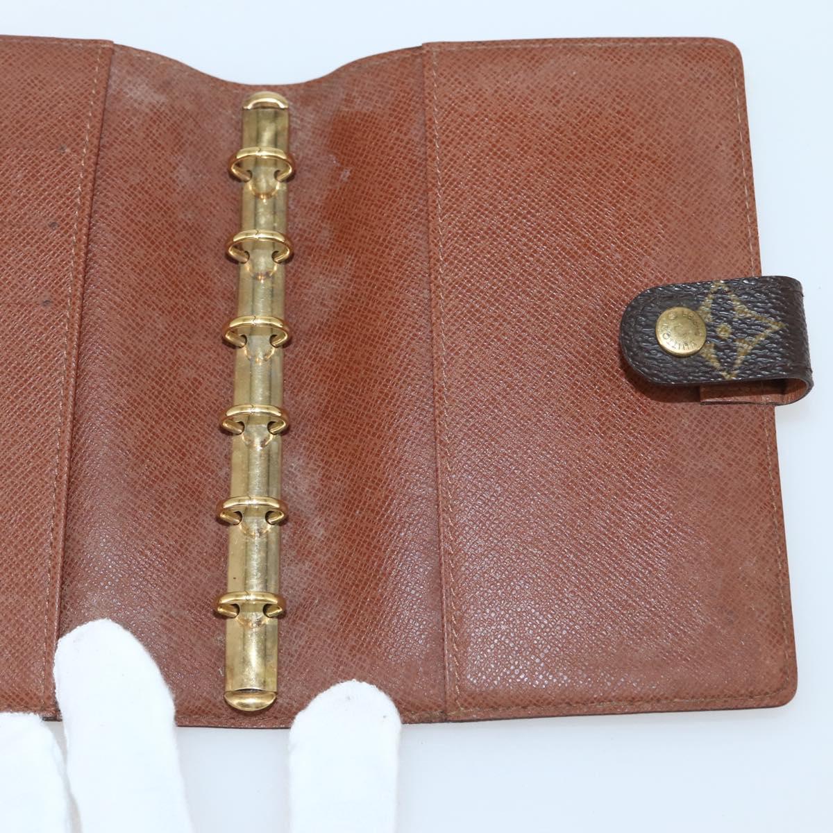 LOUIS VUITTON Monogram Agenda PM Day Planner Cover R20005 LV Auth 145053