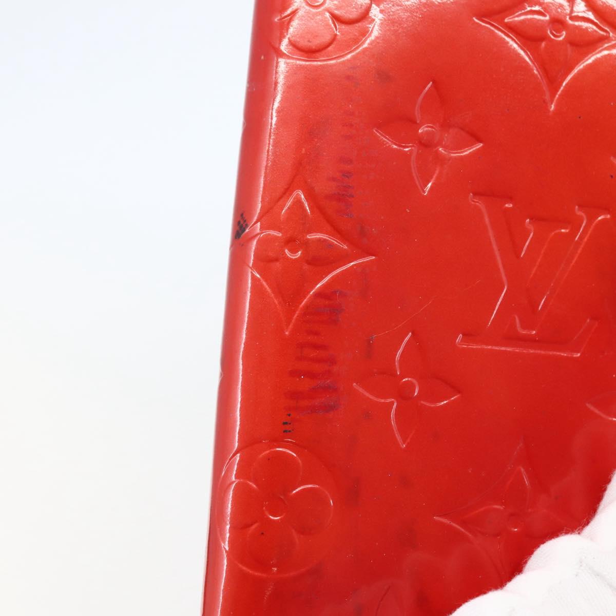 LOUIS VUITTON Monogram Vernis Agenda PM Planner Cover Rouge R21003 Auth 145054