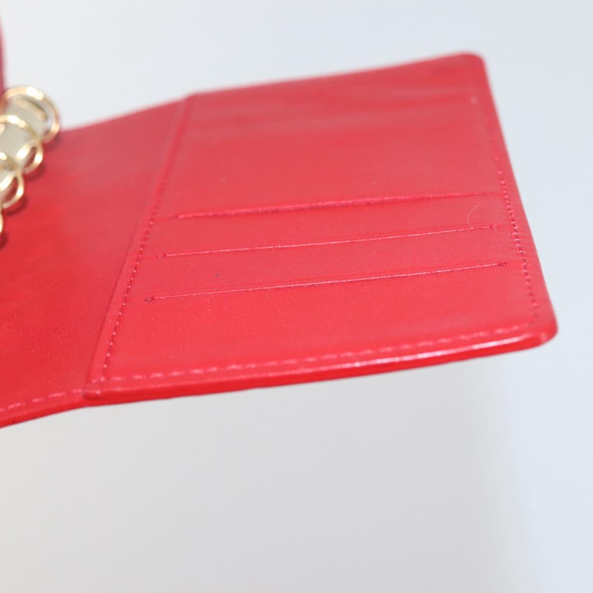 LOUIS VUITTON Monogram Vernis Agenda PM Planner Cover Rouge R21003 Auth 145054