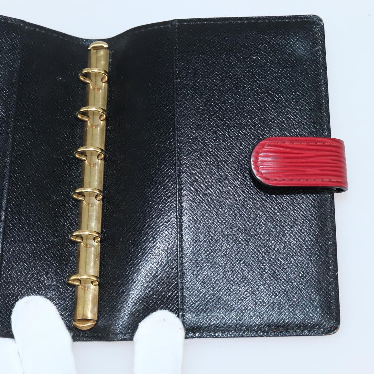 LOUIS VUITTON Epi Agenda PM Day Planner Cover Red R20057 LV Auth 145055