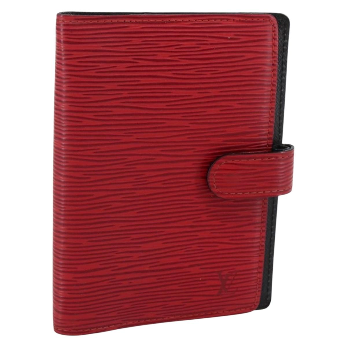LOUIS VUITTON Epi Agenda PM Day Planner Cover Red R20057 LV Auth 145055