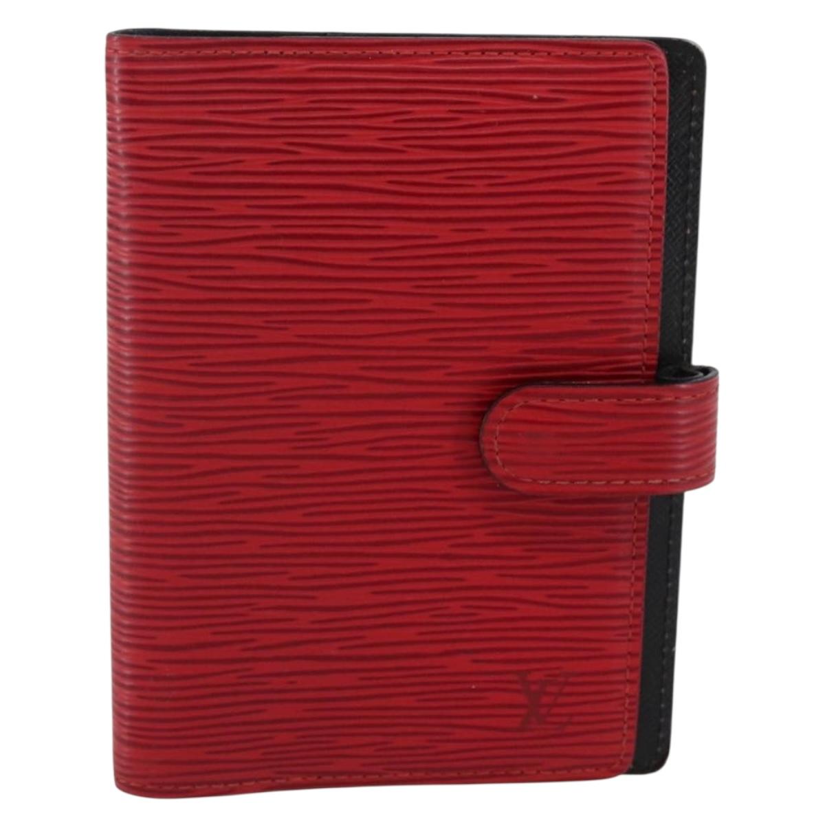 LOUIS VUITTON Epi Agenda PM Day Planner Cover Red R20057 LV Auth 145055