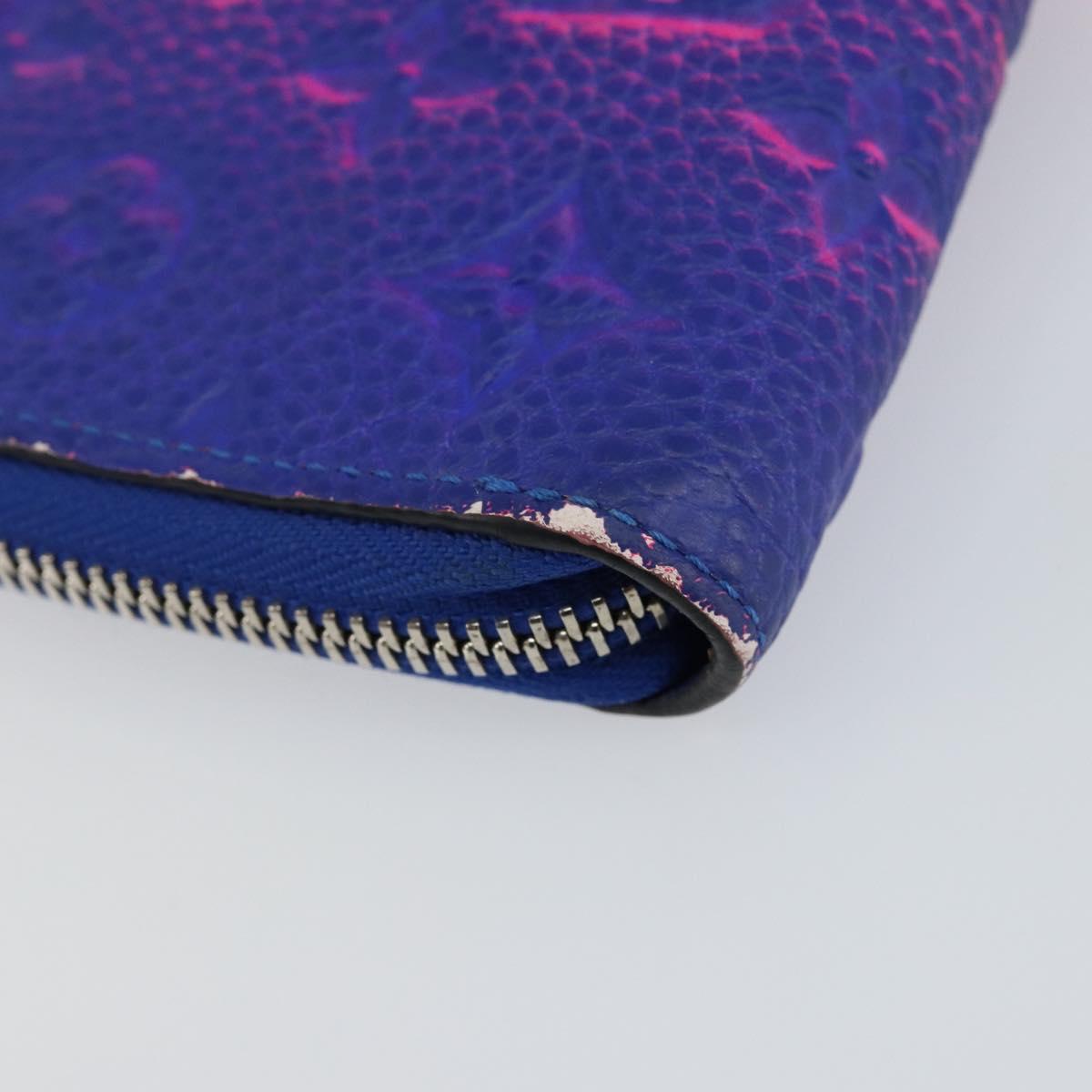 LOUIS VUITTON Illusion Zippy Wallet Vertical NM Wallet Pink M81243 Auth 145059