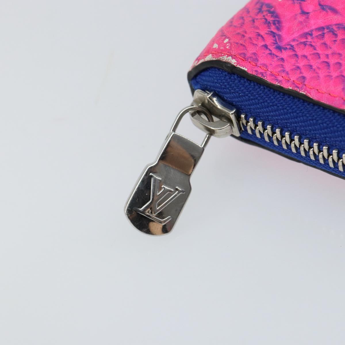 LOUIS VUITTON Illusion Zippy Wallet Vertical NM Wallet Pink M81243 Auth 145059