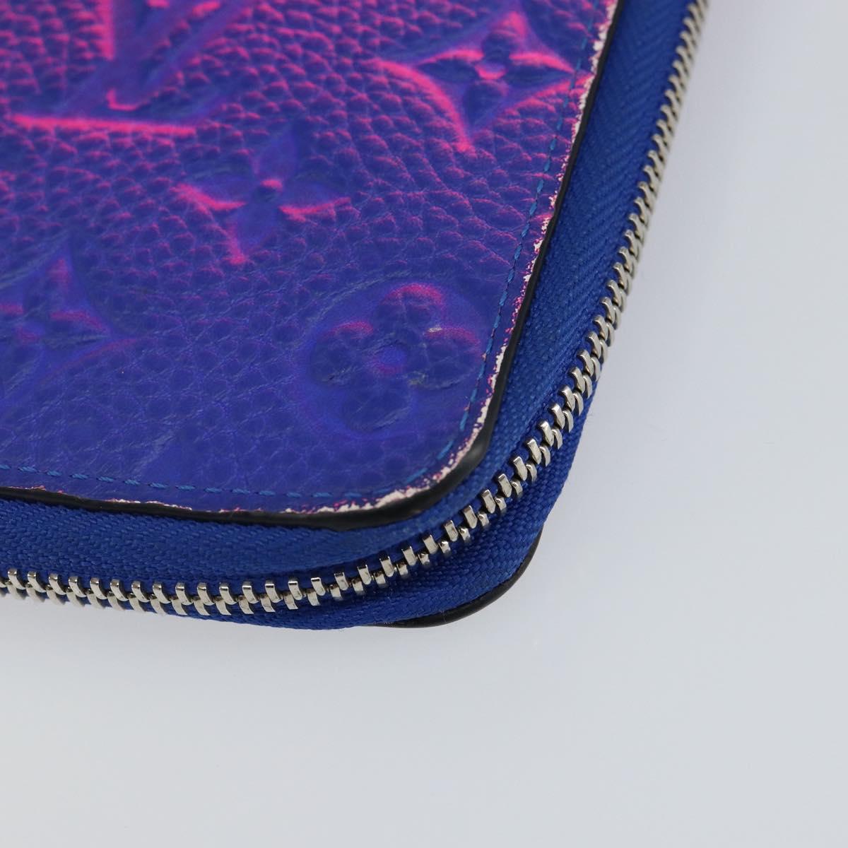 LOUIS VUITTON Illusion Zippy Wallet Vertical NM Wallet Pink M81243 Auth 145059