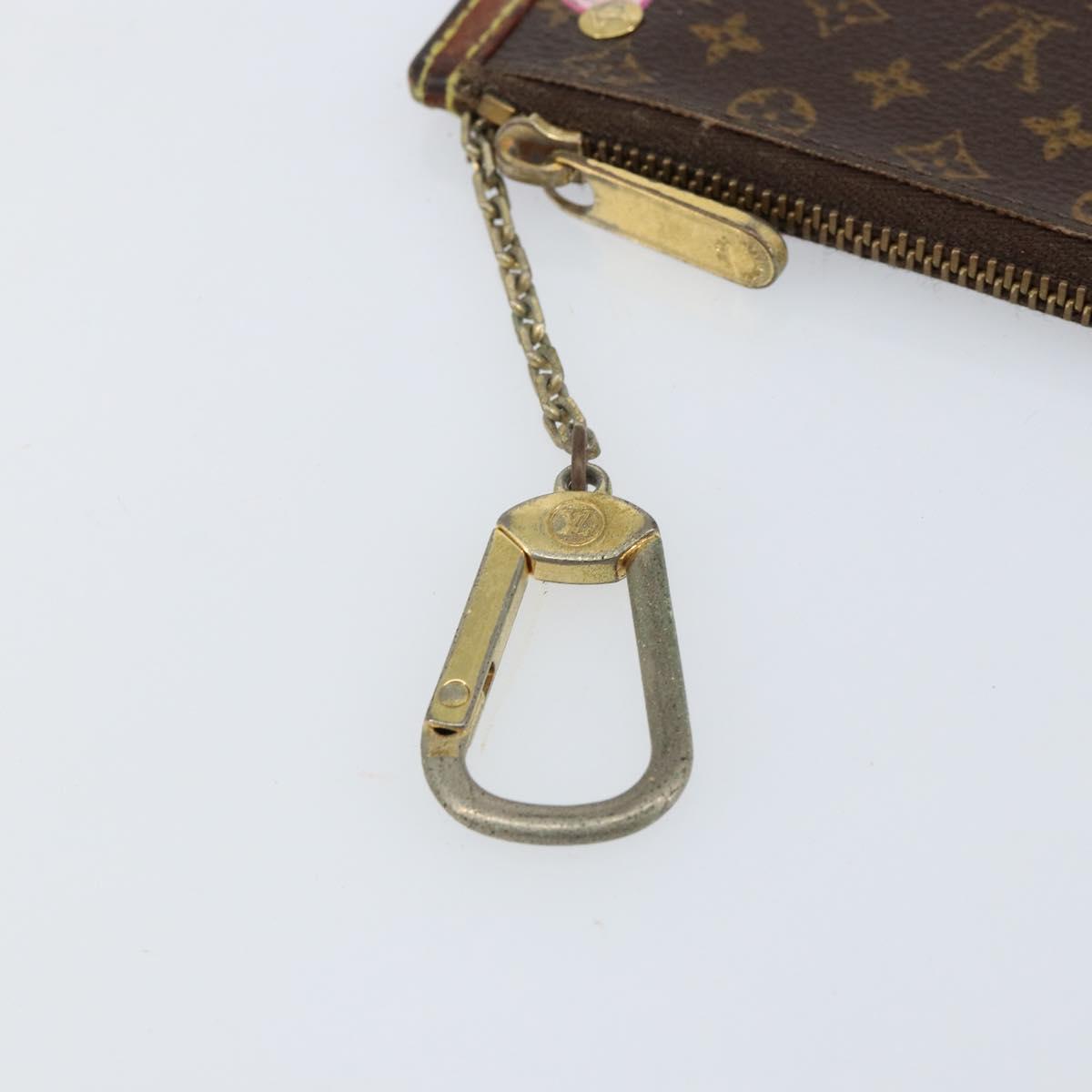 LOUIS VUITTON Monogram Cherry Blossom Pochette Cles Purse M92015 LV Auth 145062