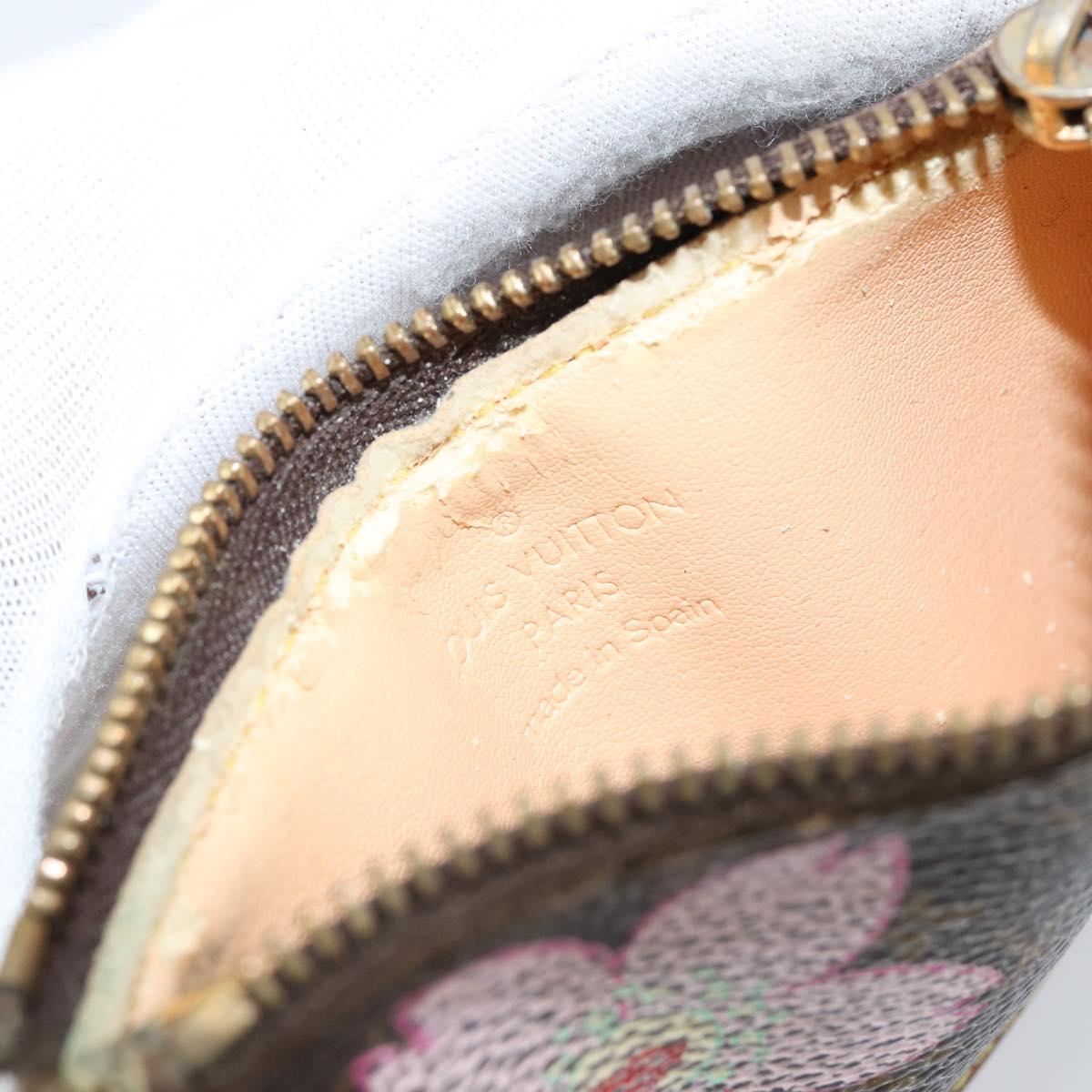 LOUIS VUITTON Monogram Cherry Blossom Pochette Cles Purse M92015 LV Auth 145062