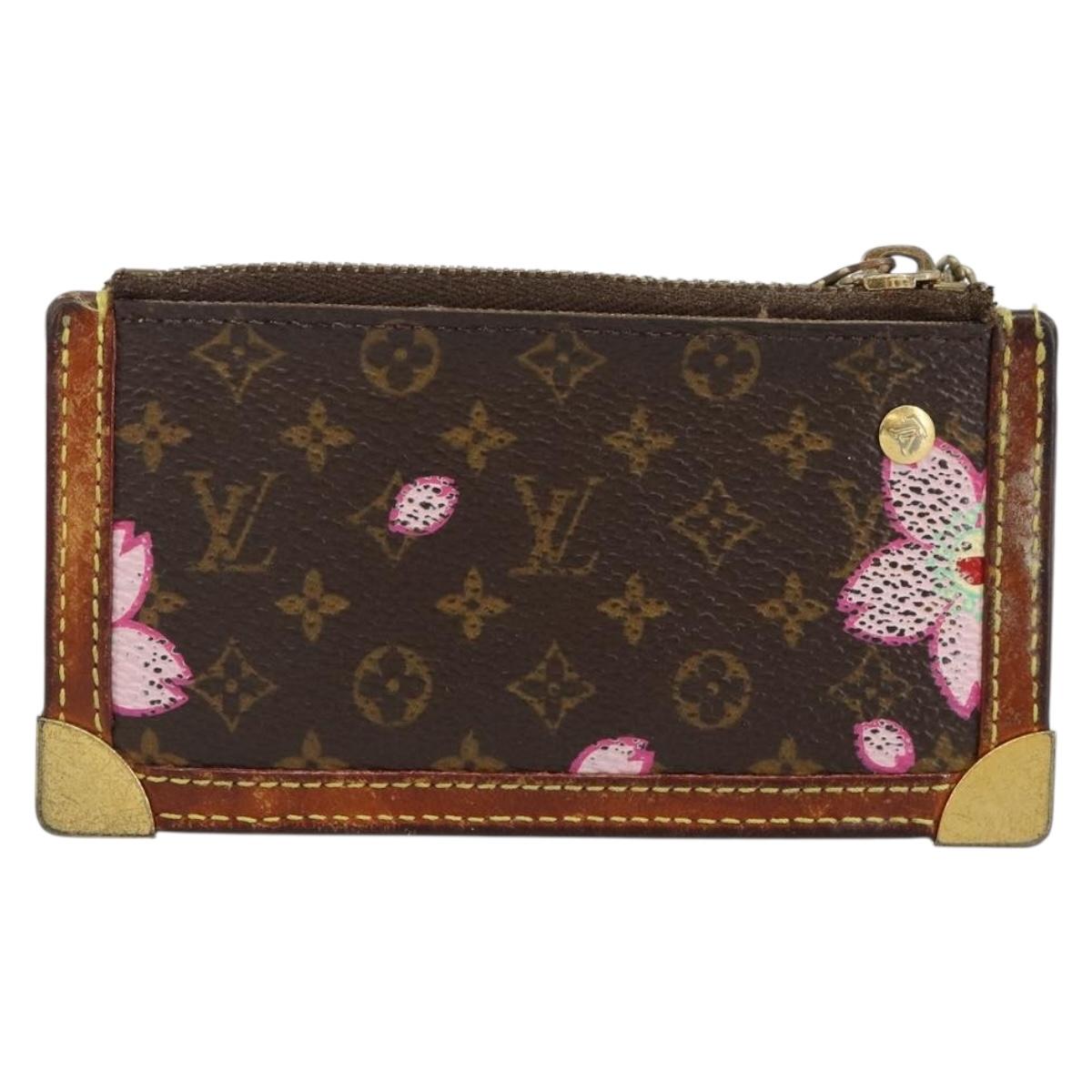 LOUIS VUITTON Monogram Cherry Blossom Pochette Cles Purse M92015 LV Auth 145062