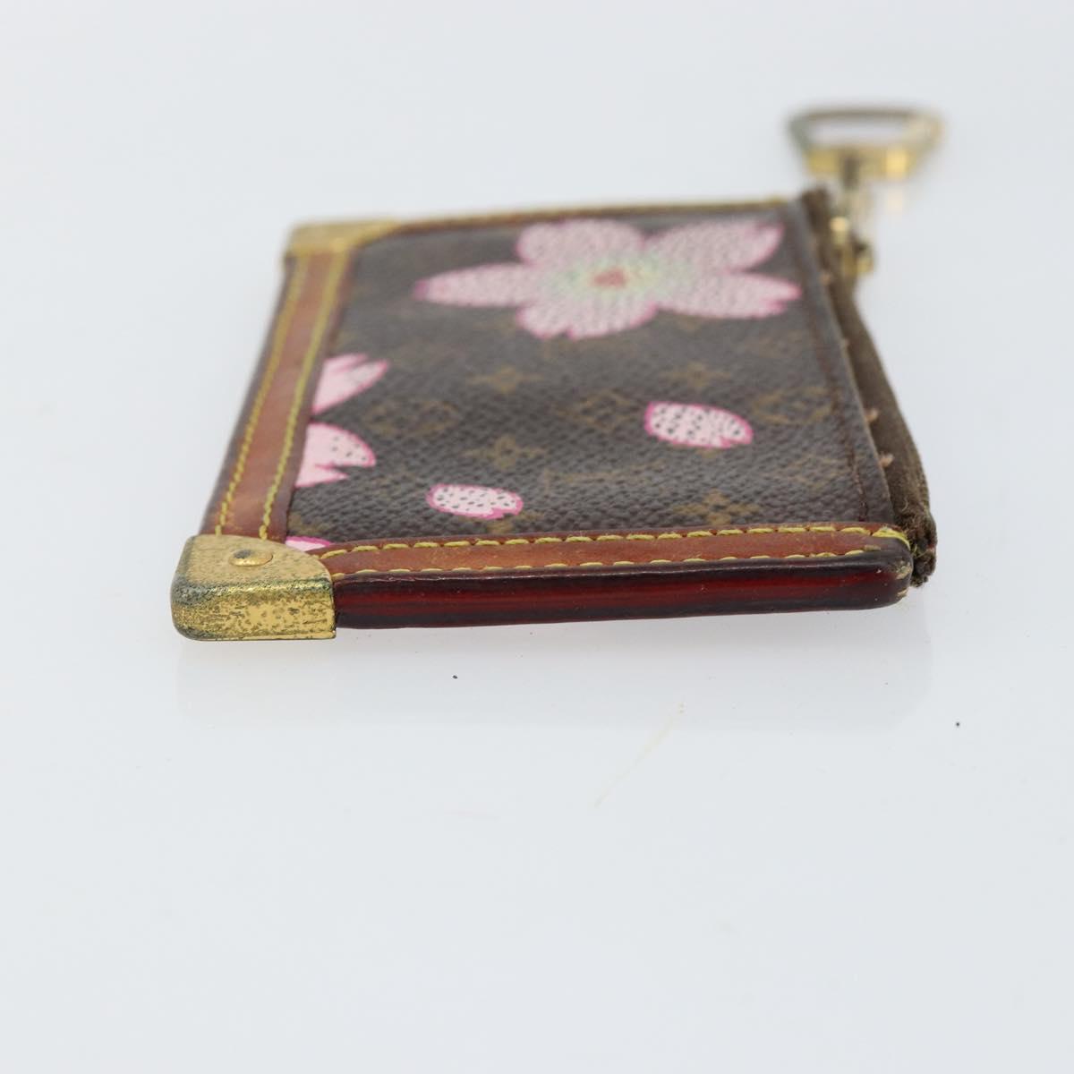 LOUIS VUITTON Monogram Cherry Blossom Pochette Cles Purse M92015 LV Auth 145062