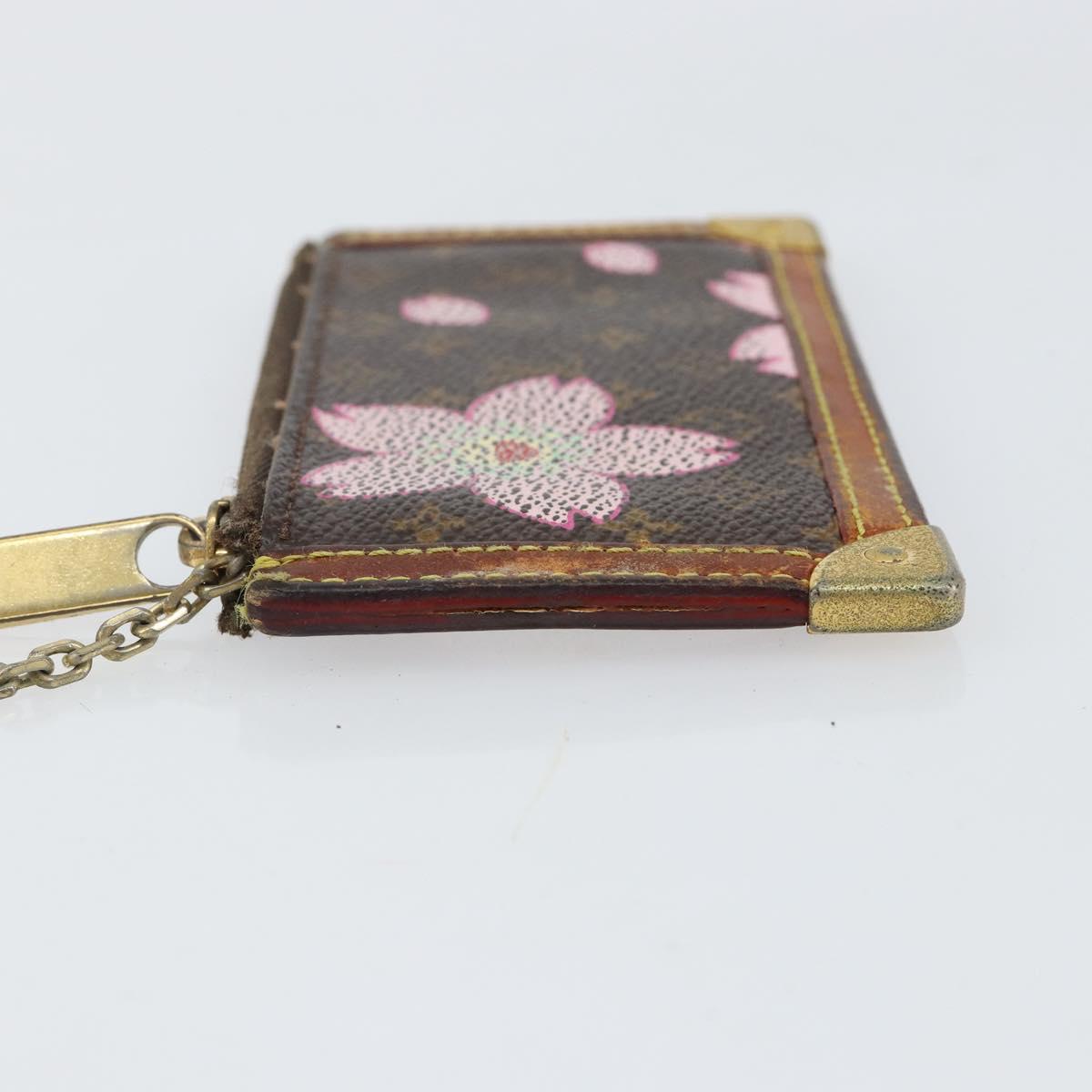 LOUIS VUITTON Monogram Cherry Blossom Pochette Cles Purse M92015 LV Auth 145062