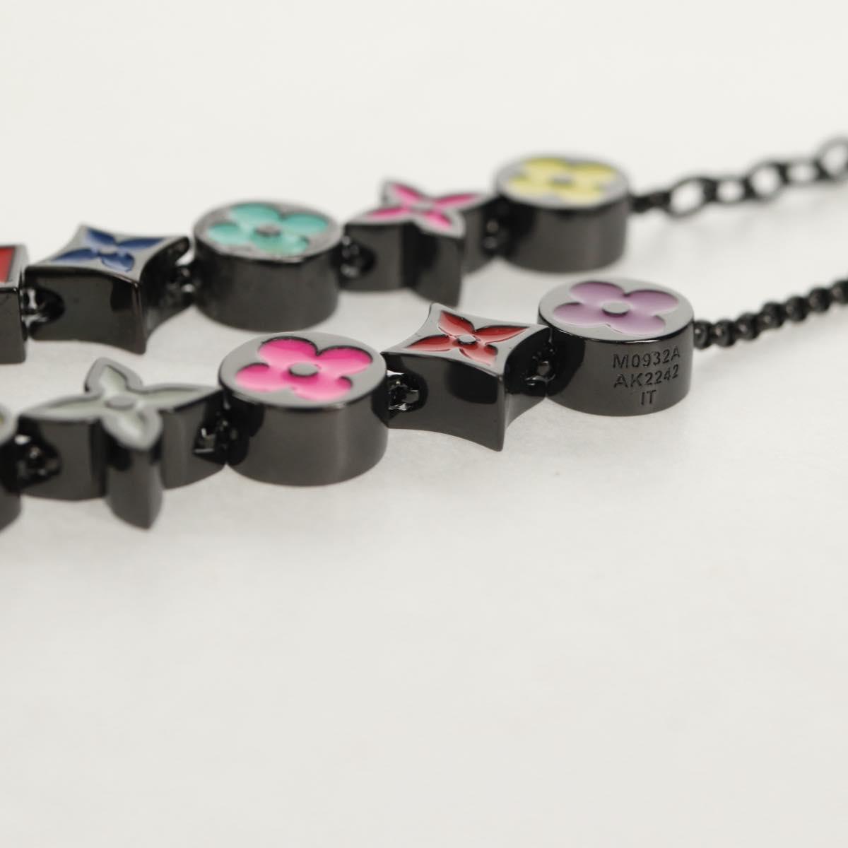 LOUIS VUITTON Bracelet Monogram Party Bracelet metal Black M0932A Auth 145065AM
