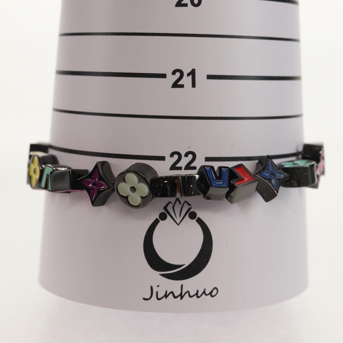 LOUIS VUITTON Bracelet Monogram Party Bracelet metal Black M0932A Auth 145065AM