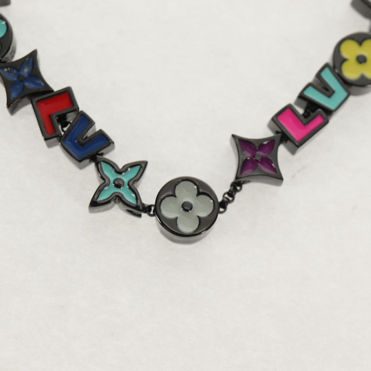 LOUIS VUITTON Bracelet Monogram Party Bracelet metal Black M0932A Auth 145065AM