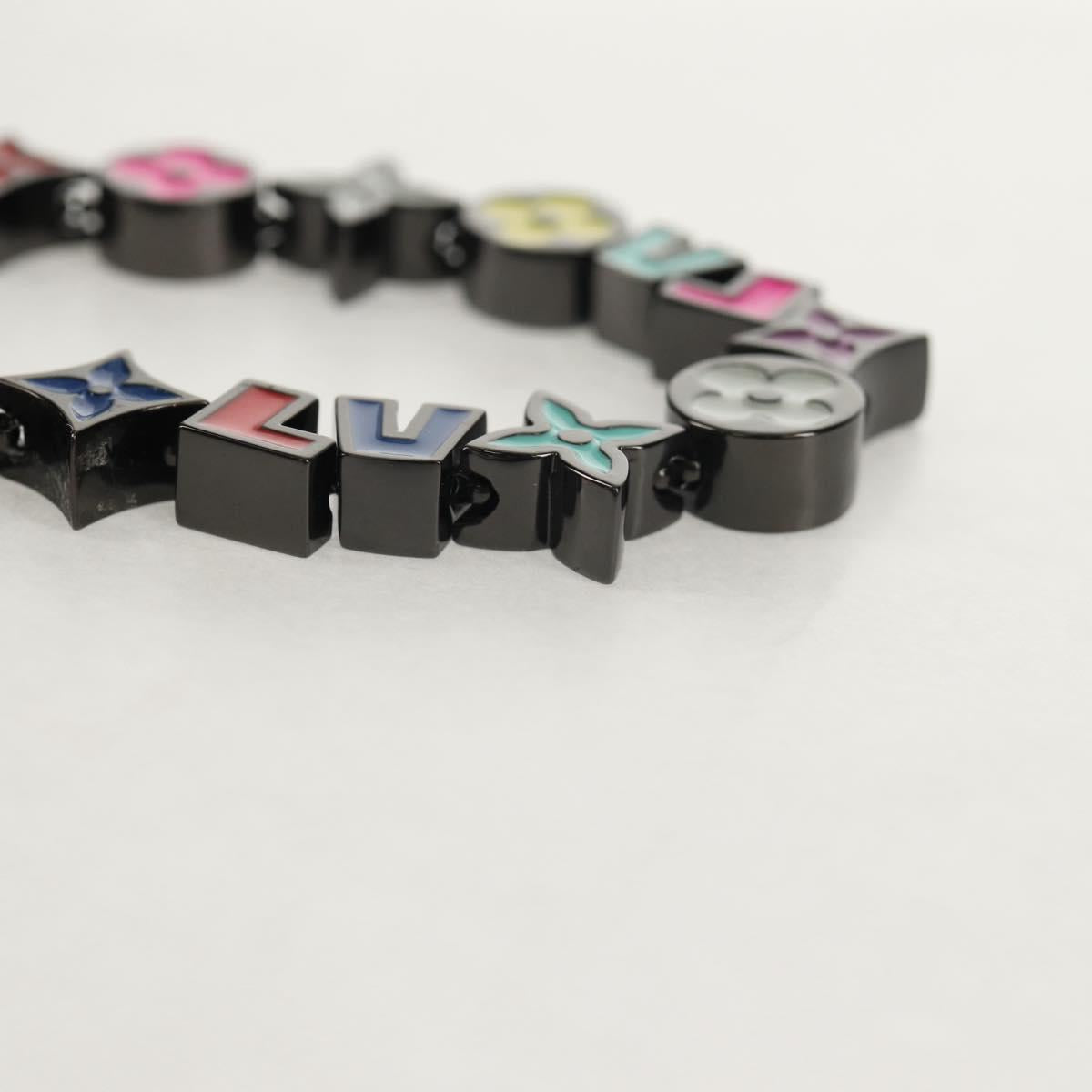 LOUIS VUITTON Bracelet Monogram Party Bracelet metal Black M0932A Auth 145065AM