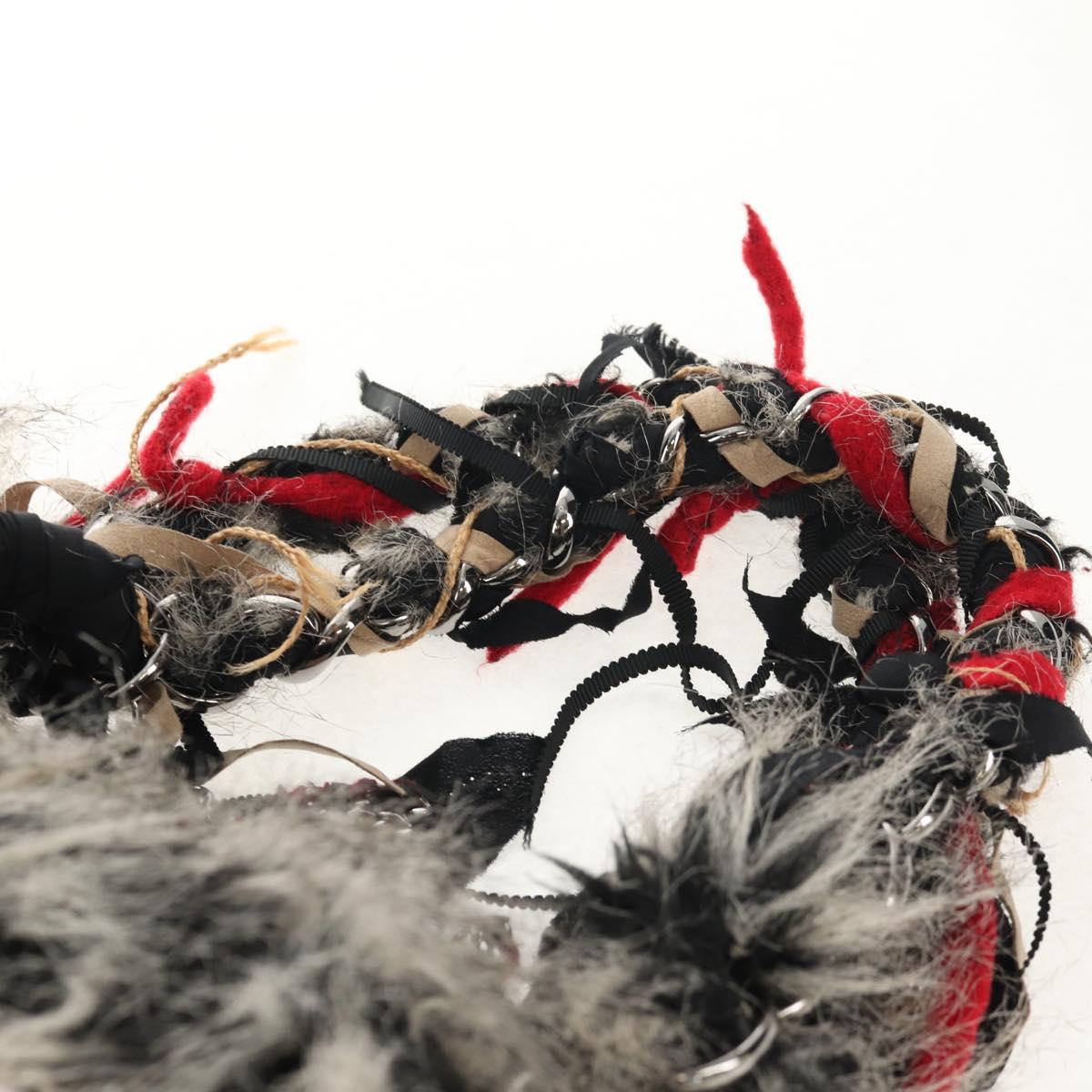 CHANEL Chain COCO Mark Shoulder Bag Tweed Black Silver CC Auth 145069AV