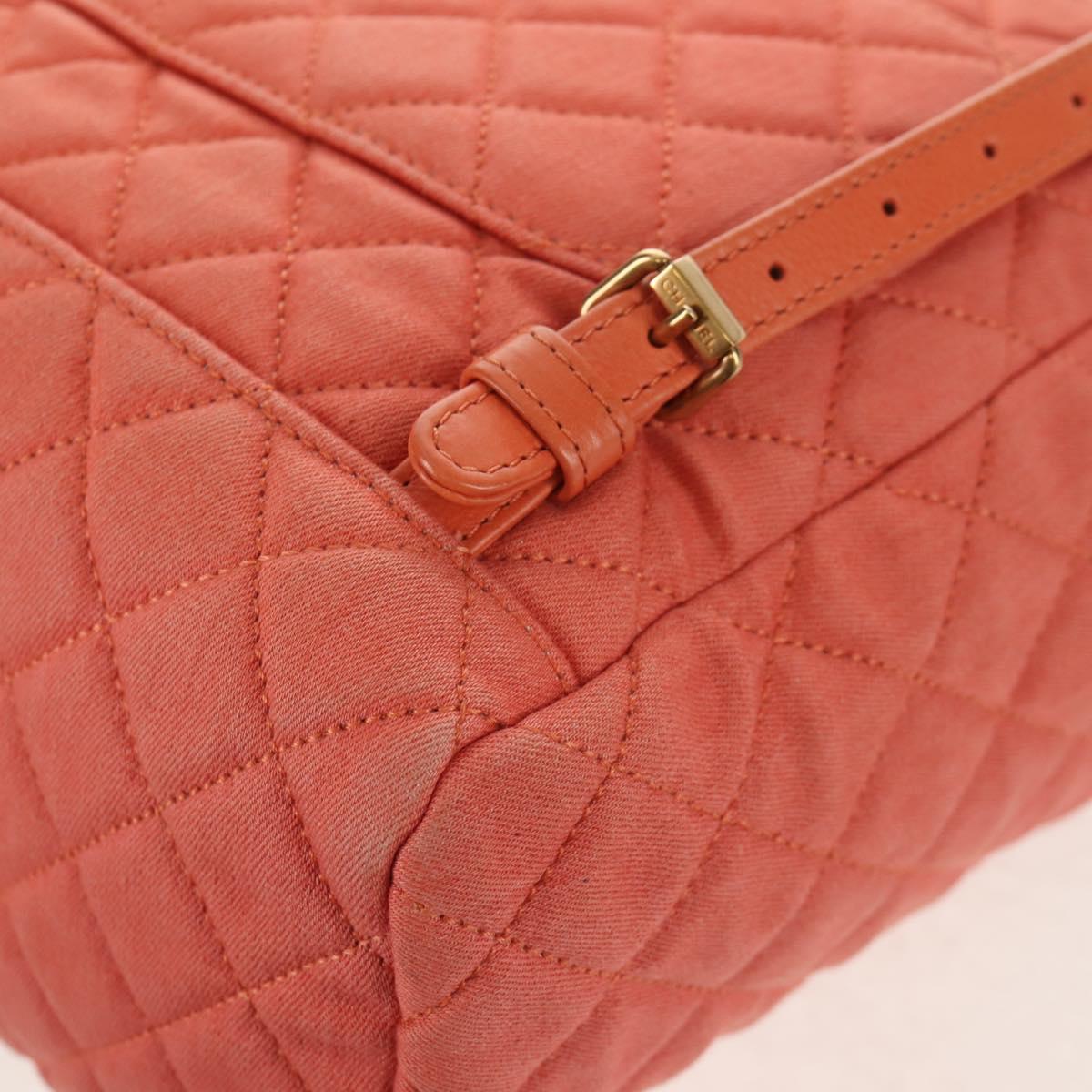 CHANEL Matelasse Backpack Denim Pink Gold CC Auth 145070AM