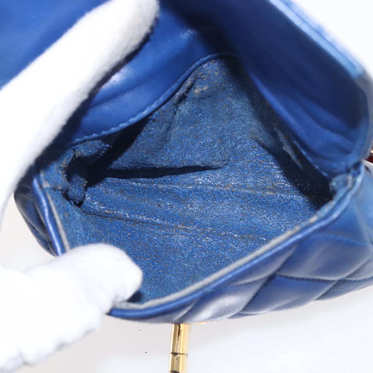 CHANEL Matelasse Waist Bag Lamb Skin Multicolor Gold CC Auth 145072