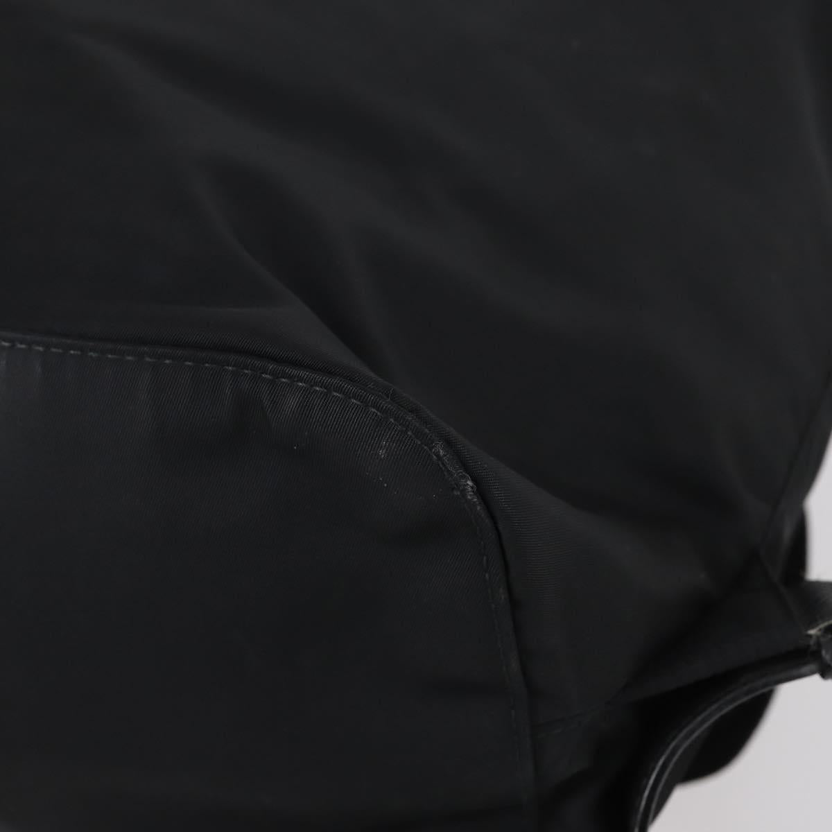 PRADA Backpack Nylon Black Silver Auth 145074