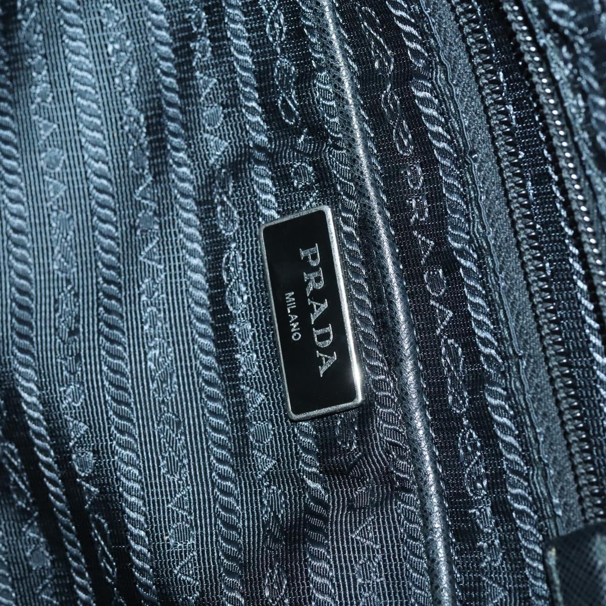 PRADA Backpack Nylon Black Silver Auth 145074