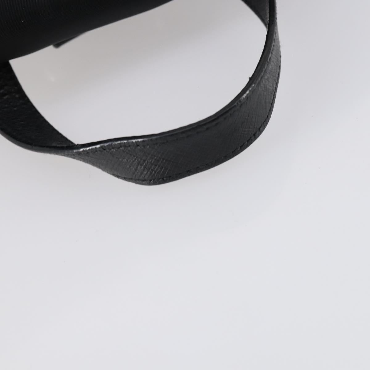 PRADA Backpack Nylon Black Silver Auth 145074