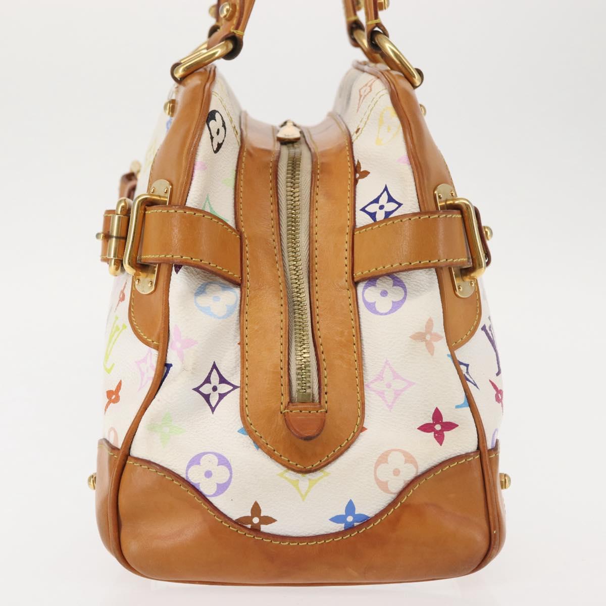 LOUIS VUITTON Monogram Multicolor Claudia Hand Bag White M40193 LV Auth 145078
