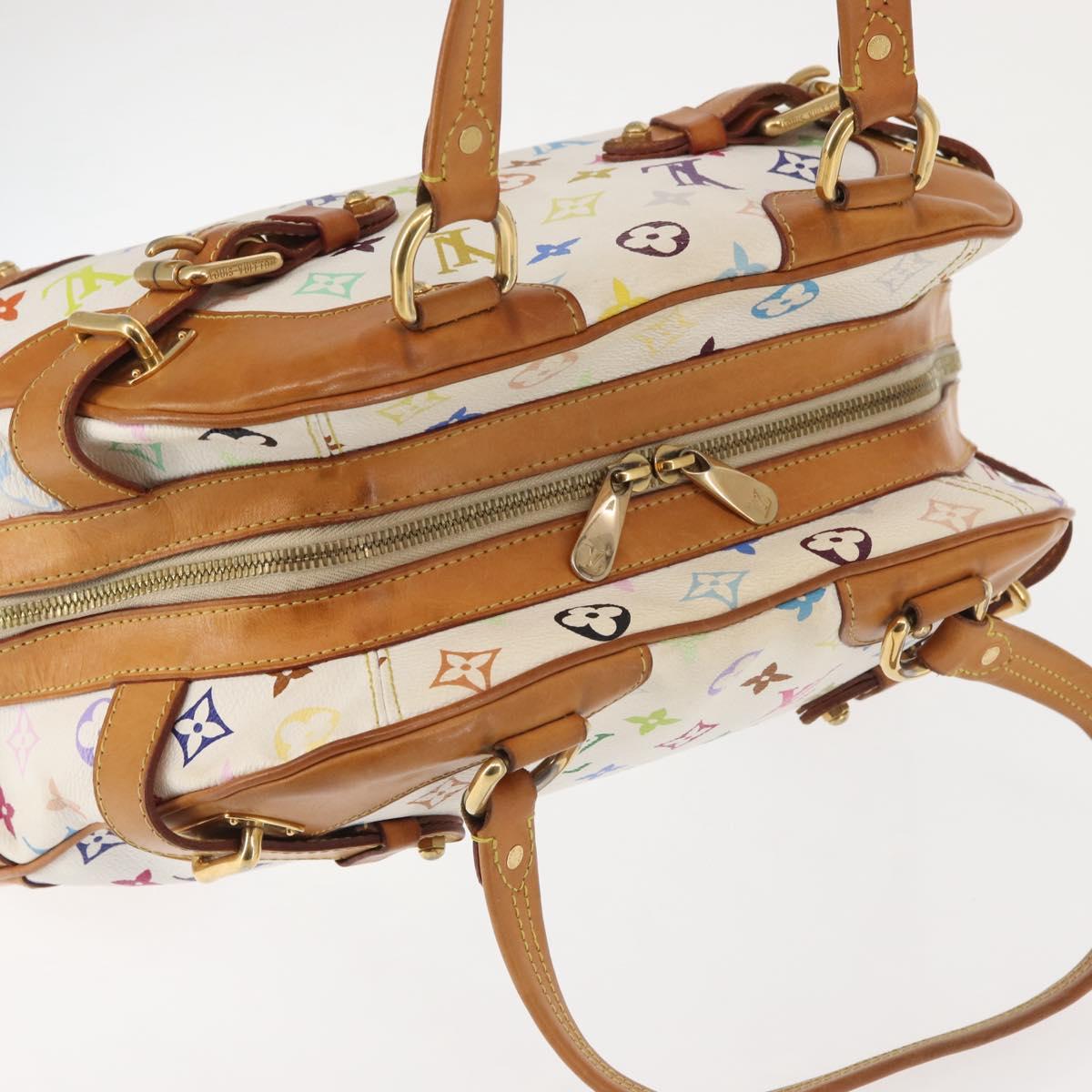 LOUIS VUITTON Monogram Multicolor Claudia Hand Bag White M40193 LV Auth 145078