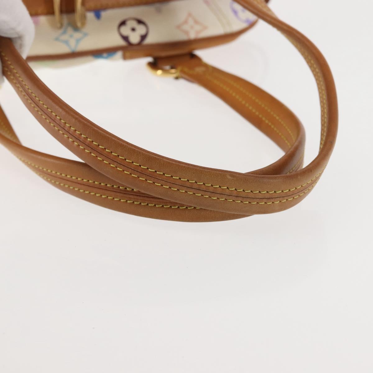 LOUIS VUITTON Monogram Multicolor Claudia Hand Bag White M40193 LV Auth 145078