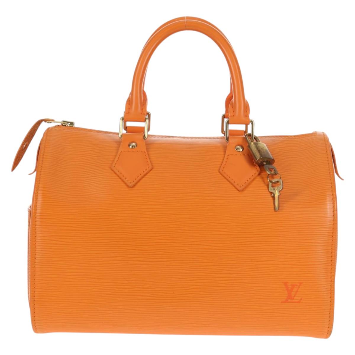 LOUIS VUITTON Epi Speedy 25 Hand Bag Orange Mandarin M5903H LV Auth 145079V
