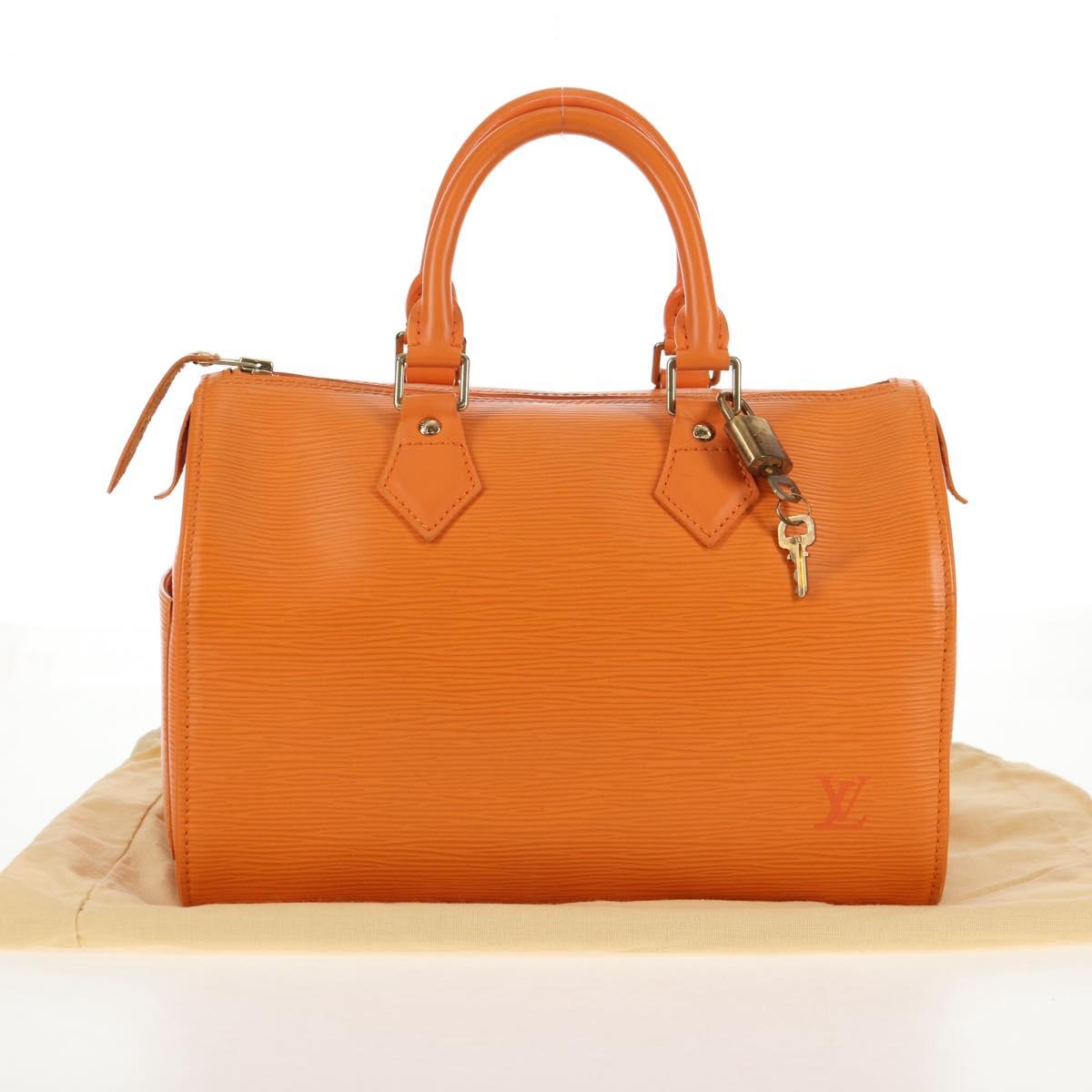 LOUIS VUITTON Epi Speedy 25 Hand Bag Orange Mandarin M5903H LV Auth 145079V