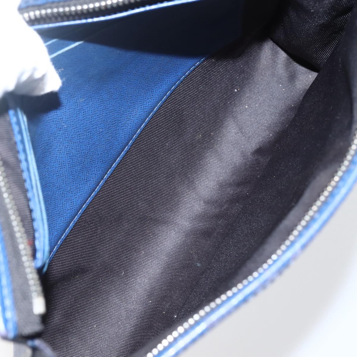 LOUIS VUITTON Taiga Pochette Voyage MM Clutch Bag Blue M30575 LV Auth 145081