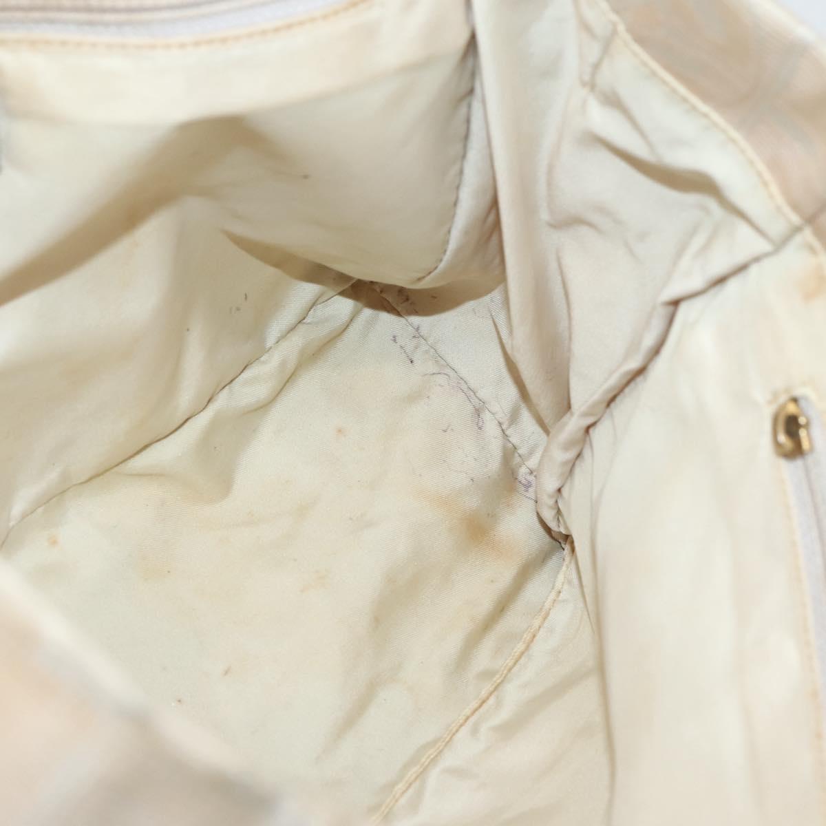 CHANEL New Travel Line Tote Bag Nylon Beige Gold CC Auth 145082