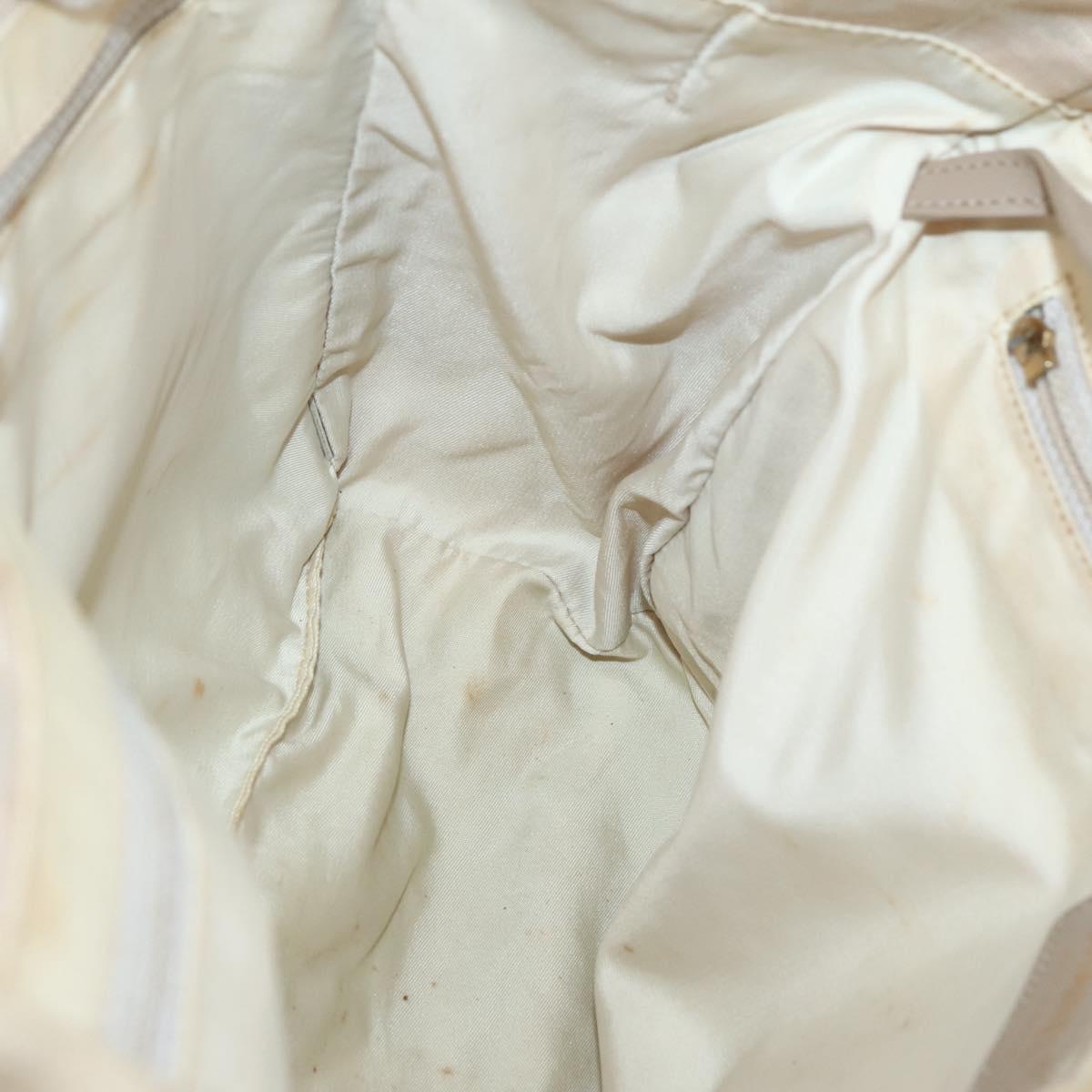 CHANEL New Travel Line Tote Bag Nylon Beige Gold CC Auth 145082