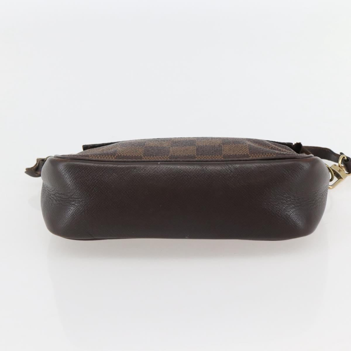 LOUIS VUITTON Damier Ebene Trousse Makeup Pouch N51982 LV Auth 145083